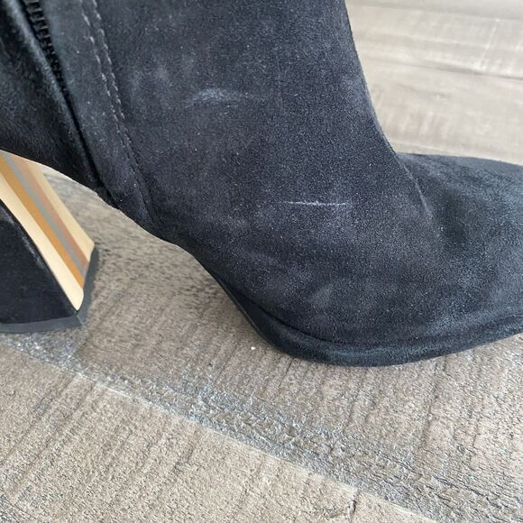 Sam Edelman Jaye Black Suede Block Heel Platform Ankle Boots. Size 7 - Picture 11 of 11